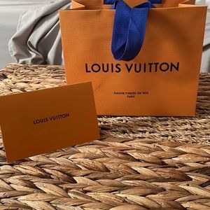 Louis Vuitton paper gift bag with envelope